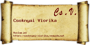 Csoknyai Viorika névjegykártya